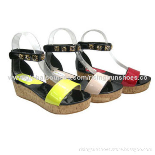 Women's sandals, trendy design wedges, bow decorated, various colors/designs are available